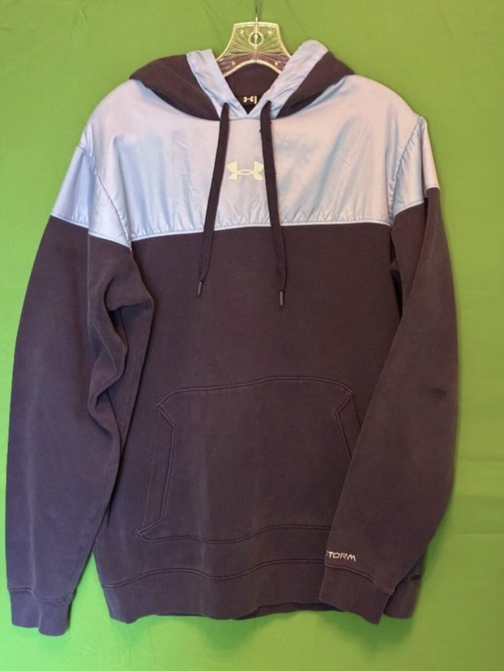 Under Armour STORM Hoodie Mens Sz Med Loose Fit Blue Coldgear Pullover